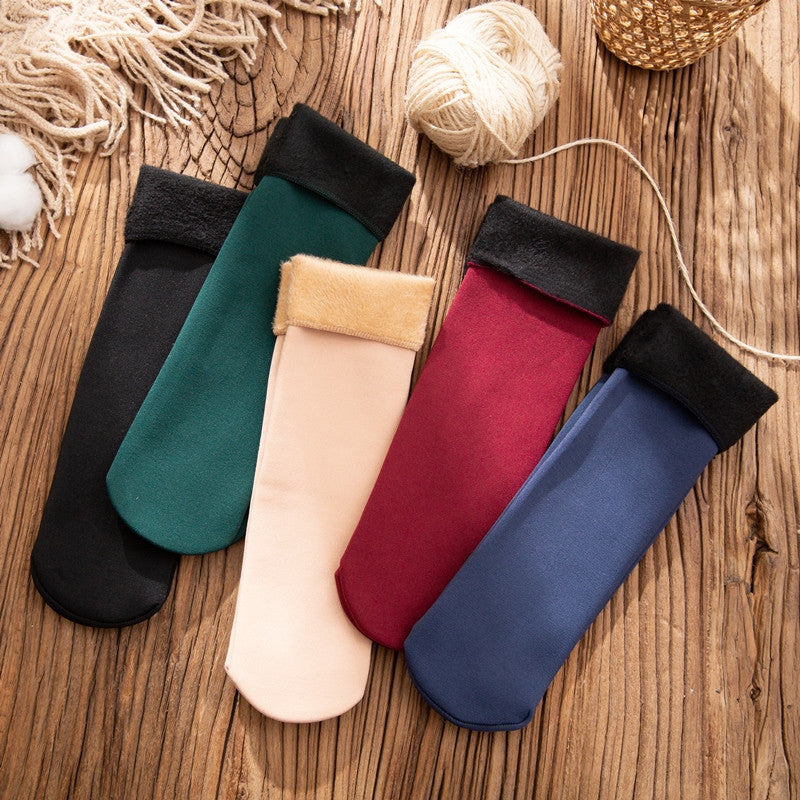 Plus Fleece Socks To Keep Warm Snow Women In Autumn And Winter