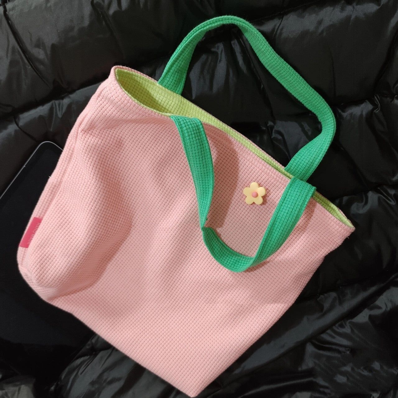 Cute Blue Contrast Tote Bag