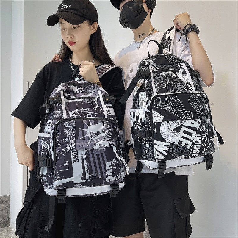 Graffiti High-capacity Backpack For Middle School Students