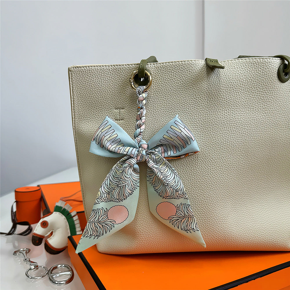 Women's Polyester Bag Decorative Scarf Pendant
