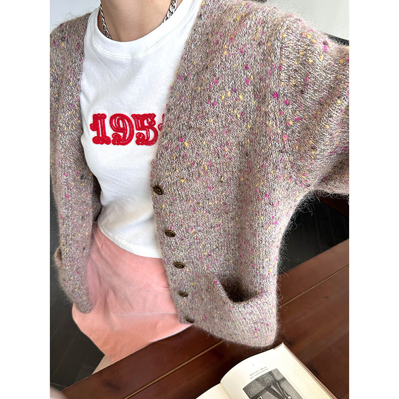 Loose Wool Sweater Top Coat
