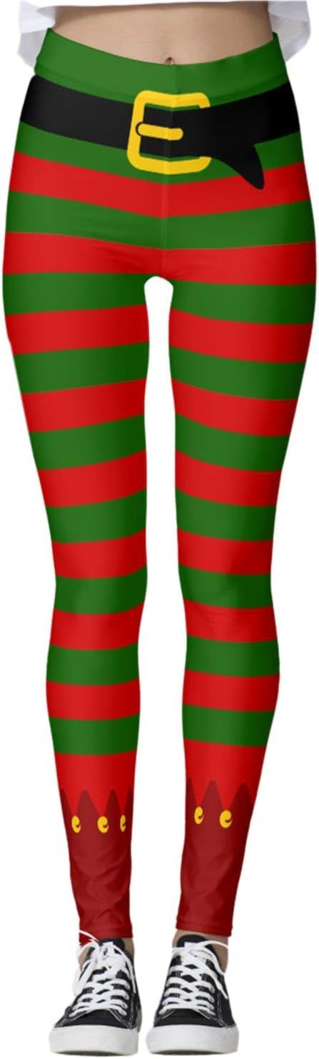 Damebukser Tynde Elastiske Juletema 3D Digitalprint