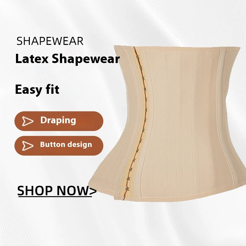 Latex Violently Sweat Waist Shaping Belt 25 Steel Rib Rubber Corset