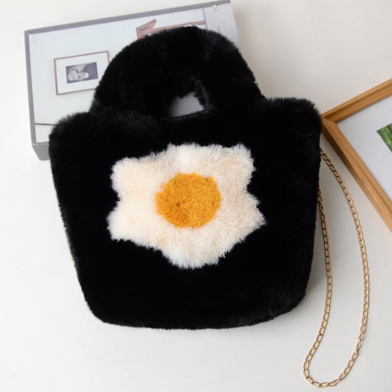 Women's Fashion All-match Plush One-shoulder Crossbody Handbag