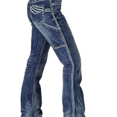 Sommerlige afslappede bootcut-bukser med slim pasform