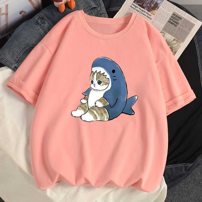 Fashion Women Print Loose Short Sleeves