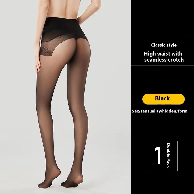 D Black Silk Stockings Ultrathin Black Pantyhose