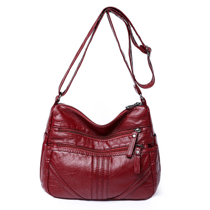 Women's Fashion Soft Leather Large Capacity Shoulder Bag