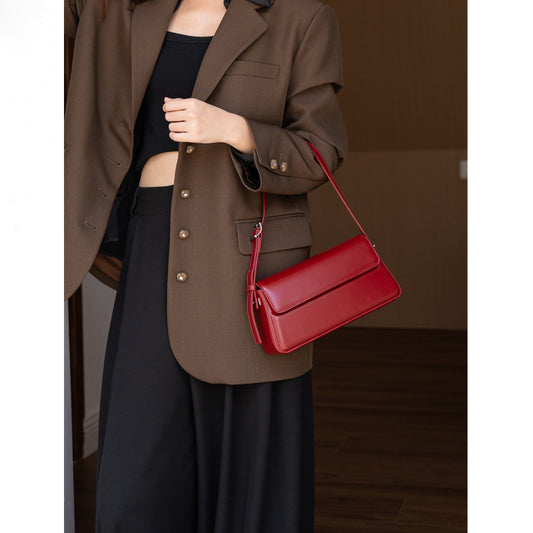 Red New Style All-match Shoulder Messenger Bag