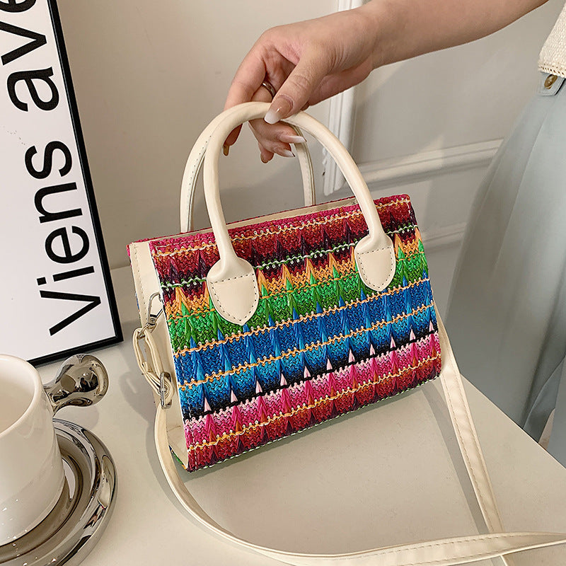 Women's Fashion Woven Single Shoulder Crossbody Bag
