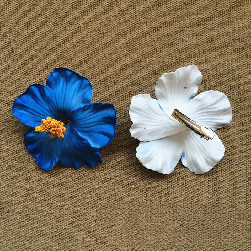 Sweet Seaside Beach Degree Hibiscus Rosa-sinensis Flowers Hairpin Side Clip