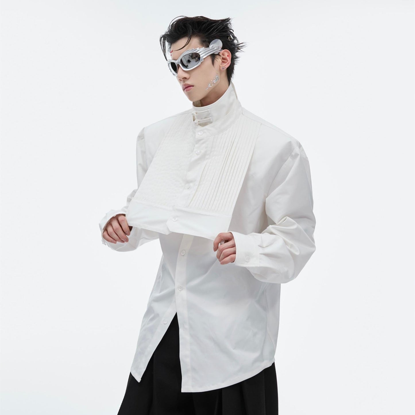 Niche Stand Collar Buckle New Chinese Style Shirt Top