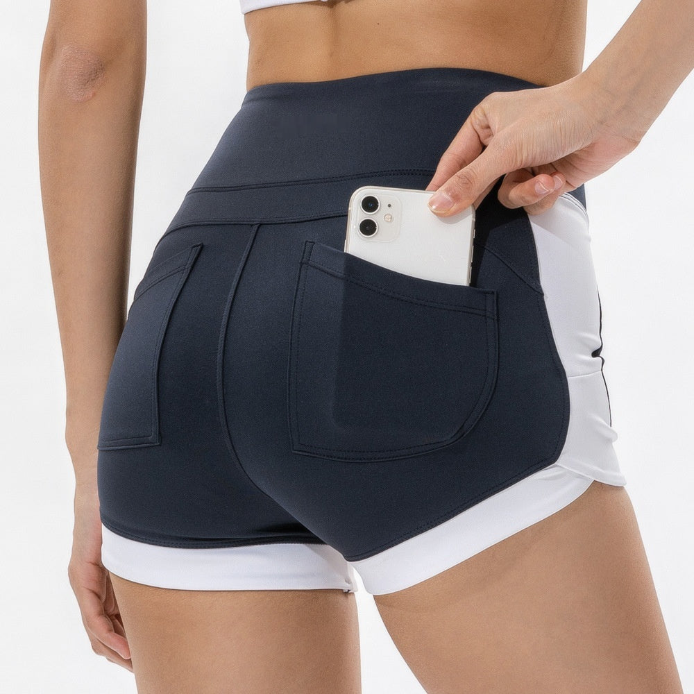Sports And Fitness High Waisted Hip Lifting Quick Drying Shorts