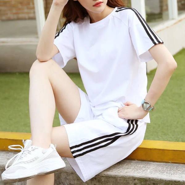 Summer Loose Short Sleeve Shorts Two-piece Trendy