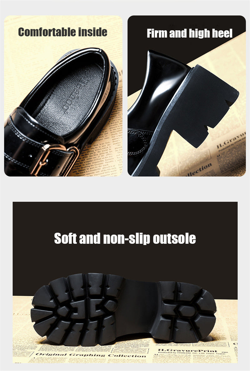 Platform Mary Janes With Belt Buckle