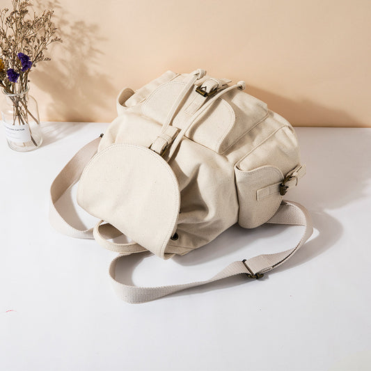 Sweet And Cute Simple Ins Strap Drawstring Backpack