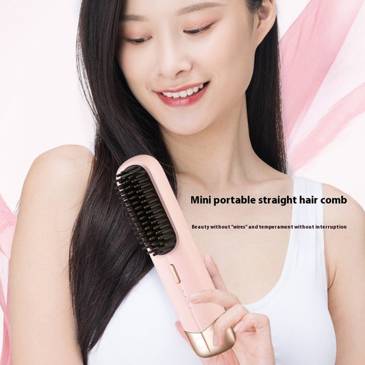 Portable Household Hair Straightener Splint Hair Curler And Straightener Dual-use