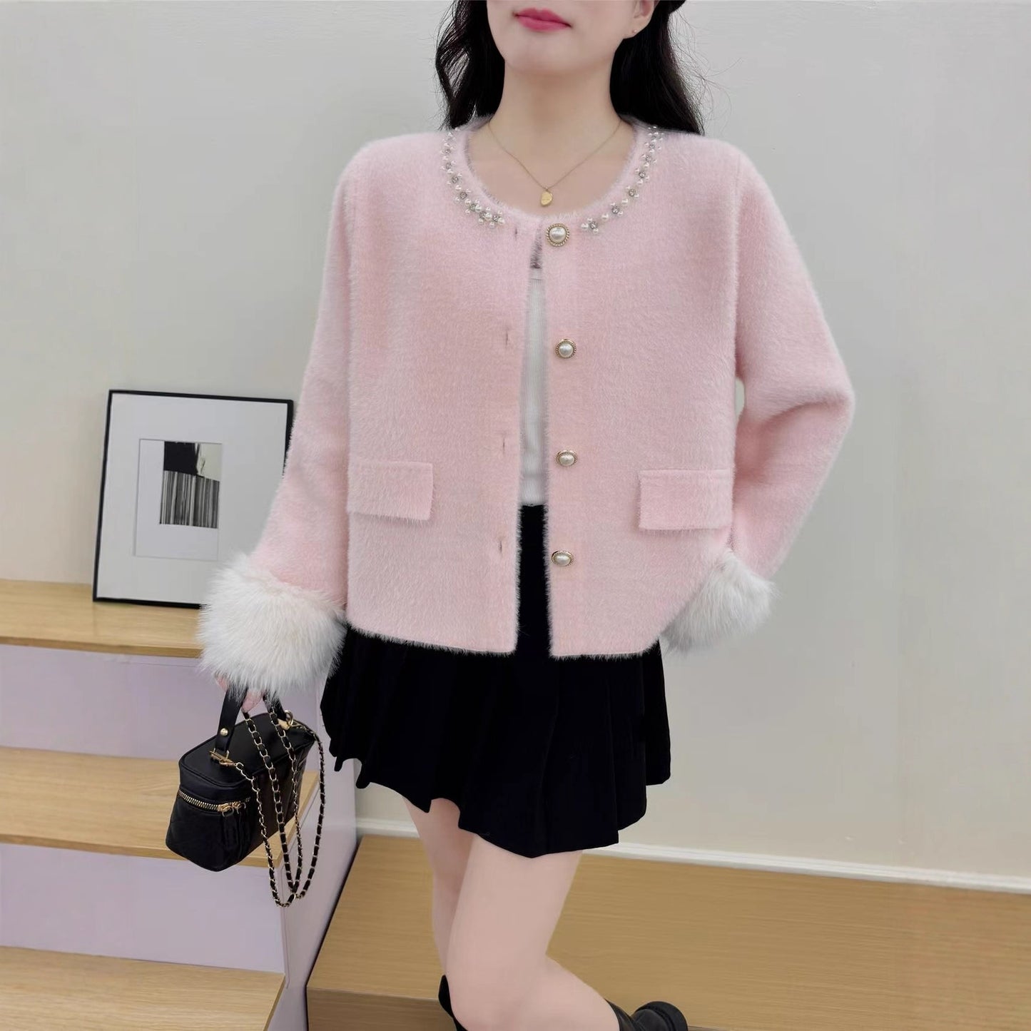 Chanel-style Knitted Cardigan Autumn New Arrival Women's Sweater Jacket