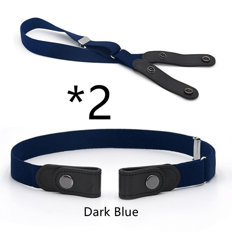 Jeans Belt Seamless Elastic Without Buckle All-match Lazy Belt