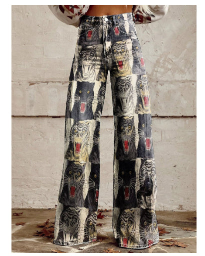 Women's 3D Printed Trousers Casual