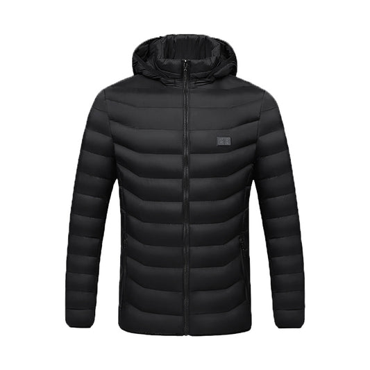 Double Control Nine District Hooded Long Sleeve Coat