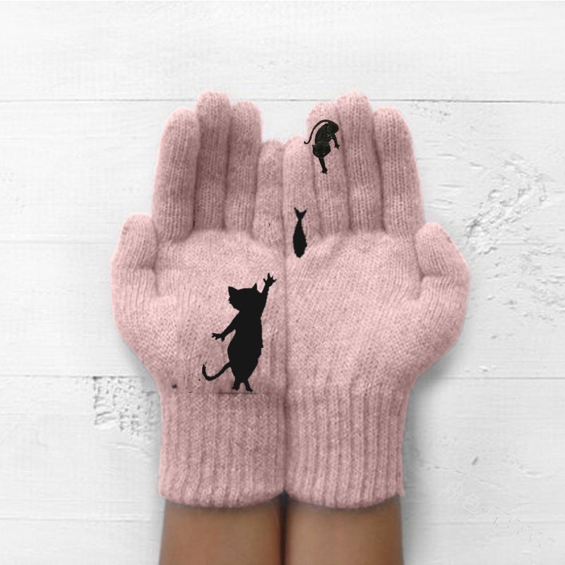 Wool warm gloves