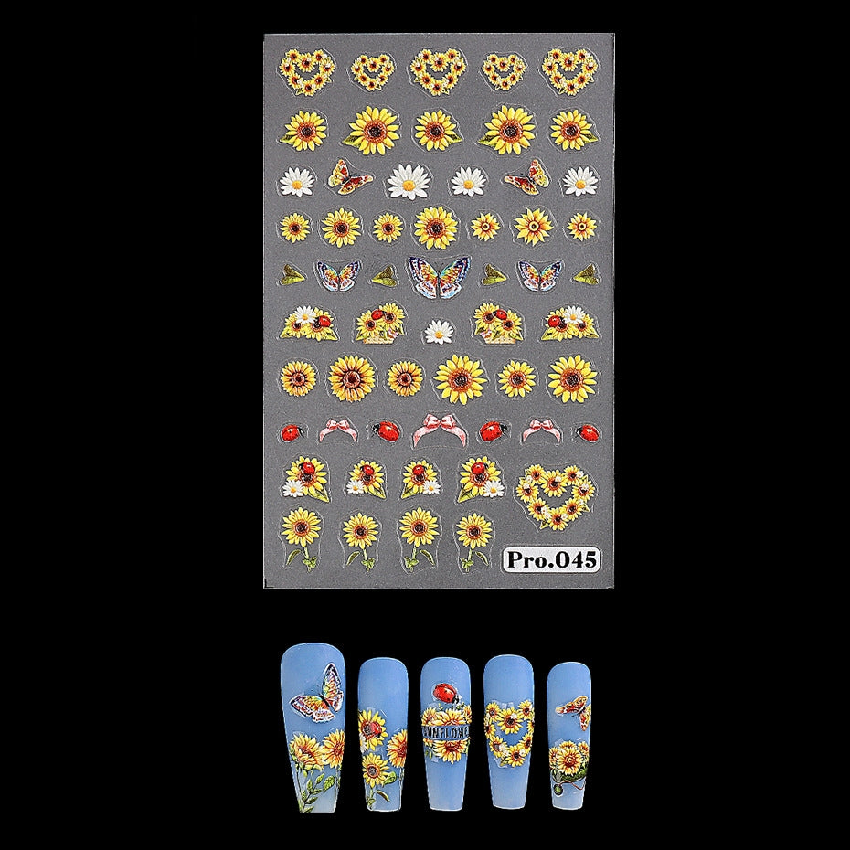 Wansheng Cartoon Cute Ghost Skull Spider Web Nail Back Glue
