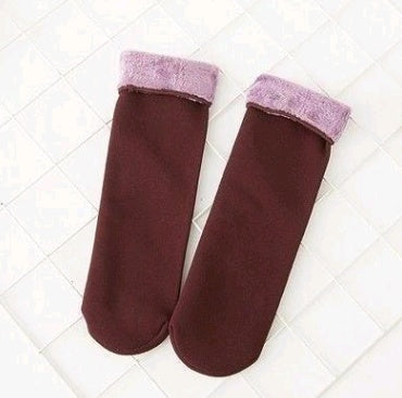 Plus velvet thick snow day warm floor socks autumn and winter in the tube home socks men socks couple socks