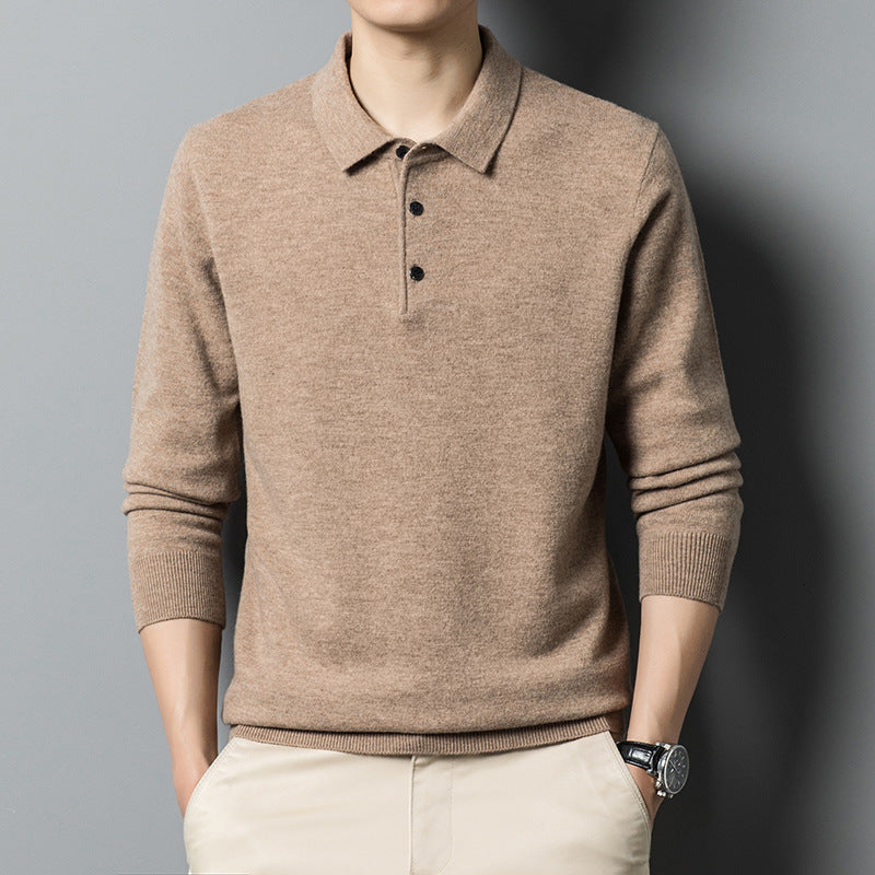 Efterår Casual Langærmet Polo Sweater