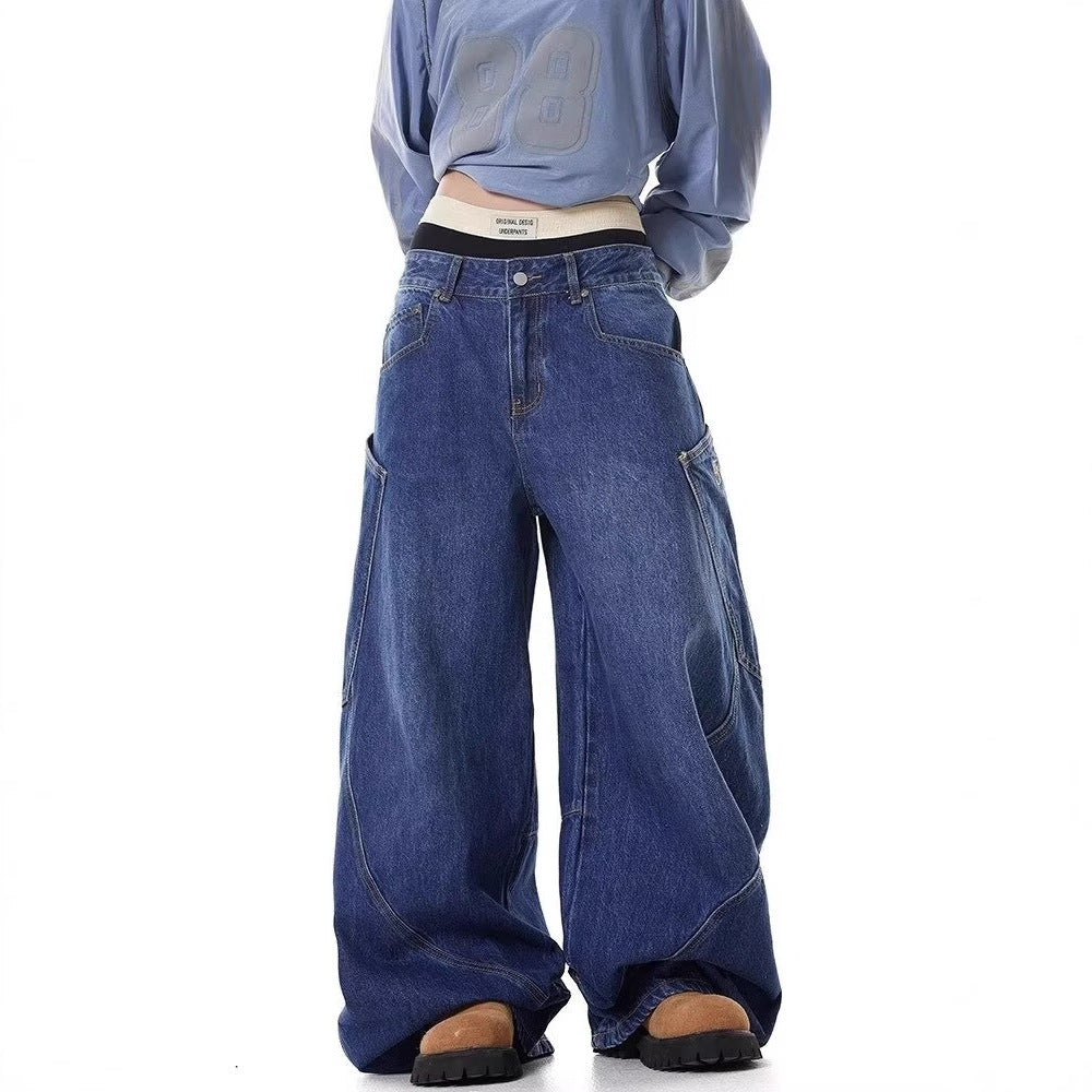 Design Large Pocket Machete Jeans For Men And Women