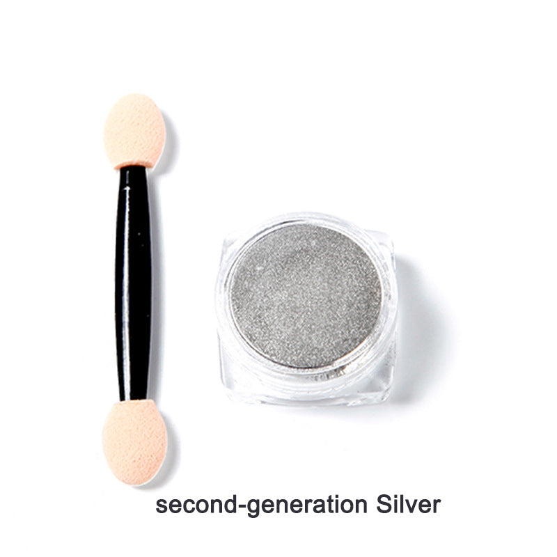 Gold and silver electroplated metal nail powder