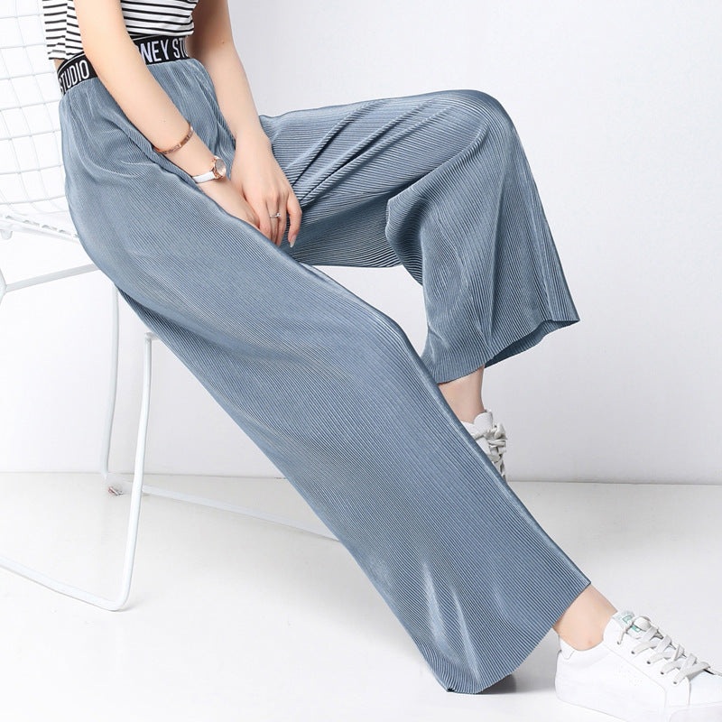 High waist wide leg pants