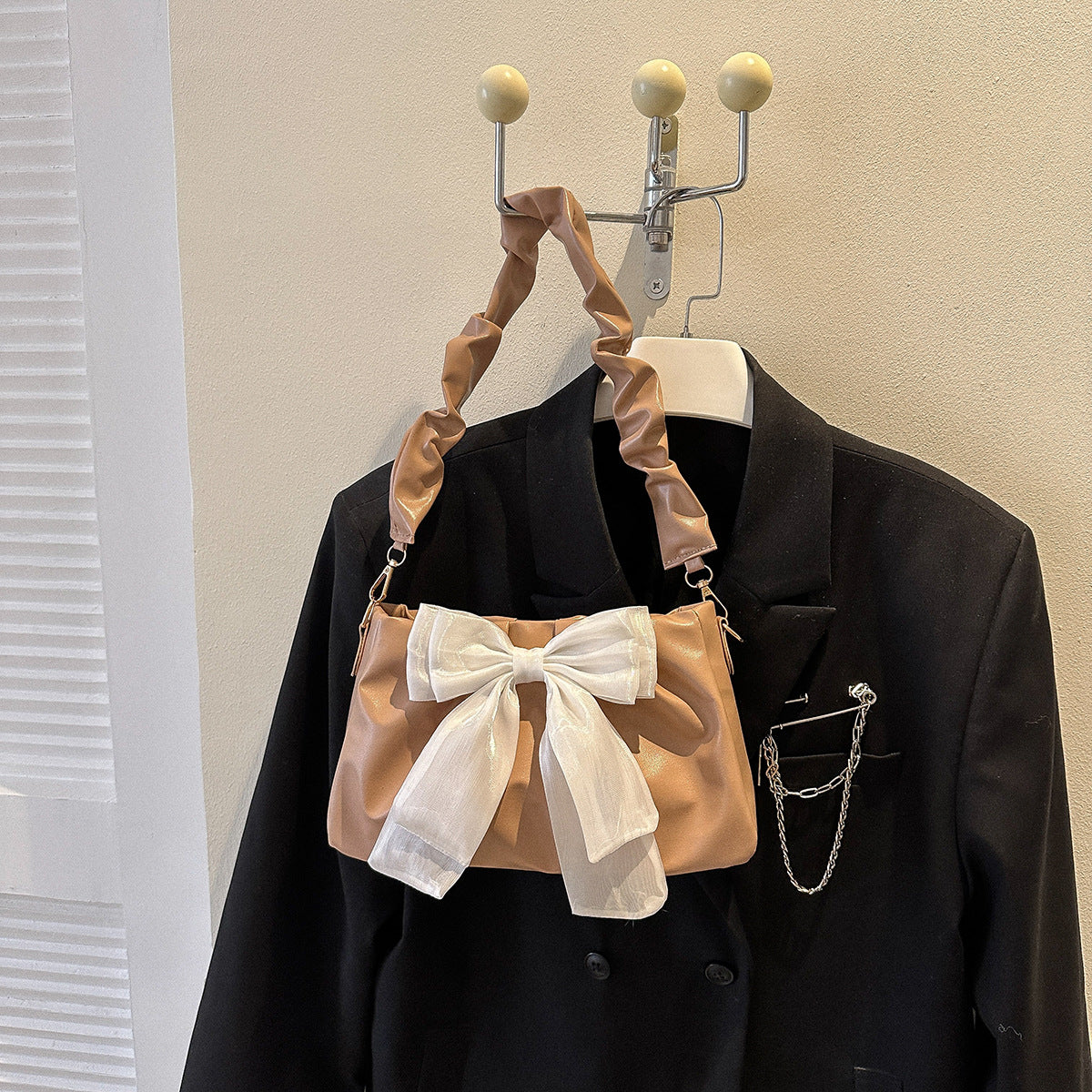 Ny Fashion Casual Kæde Crossbody Sød Sløjfe Skuldertaske