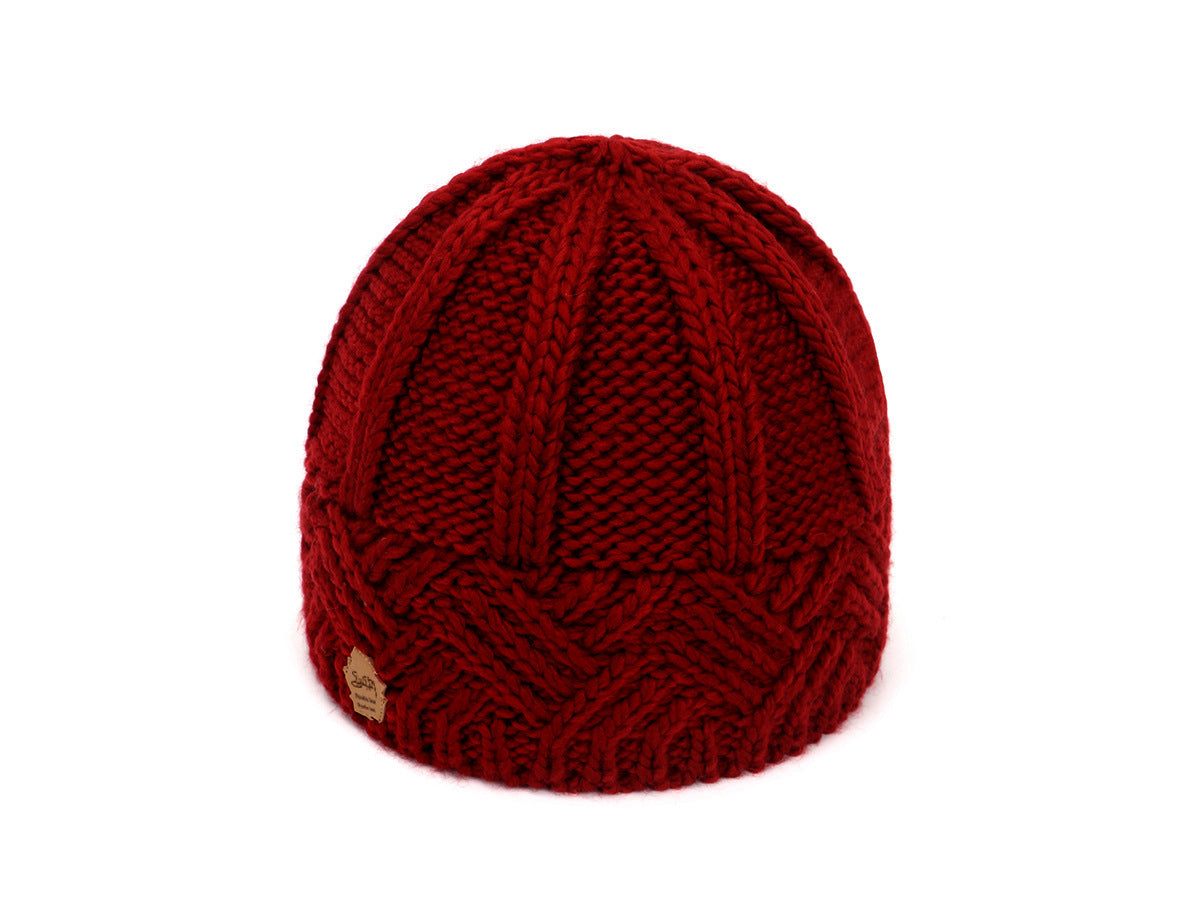 Women's Warm Plush Thickened Wool Ball Knitted Hat