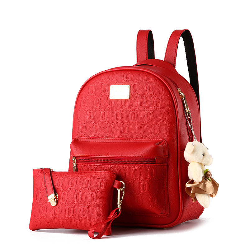Korean Casual Shoulder College Style Solid Color