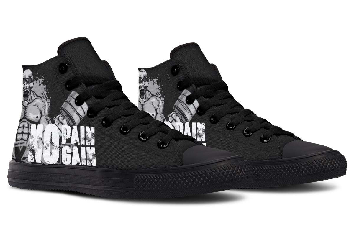 Men's And Women's Fashion Color Printing High-top Canvas Shoes