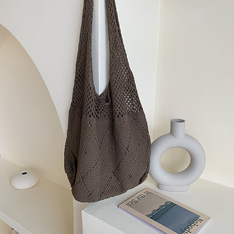Knitted Hollow Sweater Bag Tote Shoulder