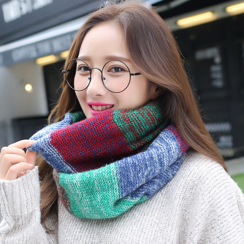 Knit wool neck wrap