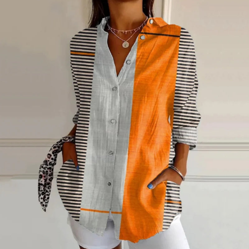 Women's Colorful Geometric Cozy Shirt