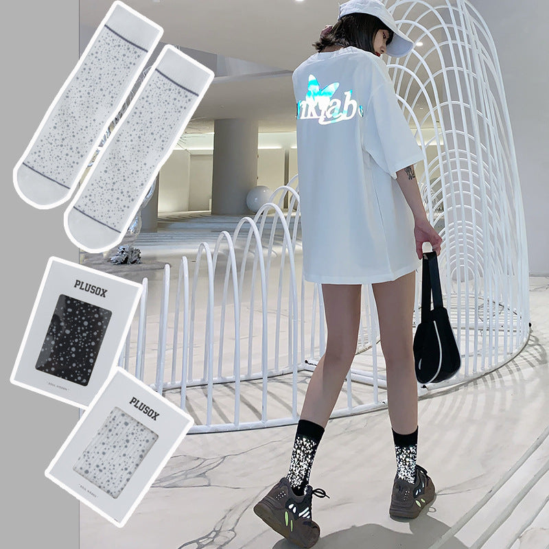 The sky is full of reflective socks