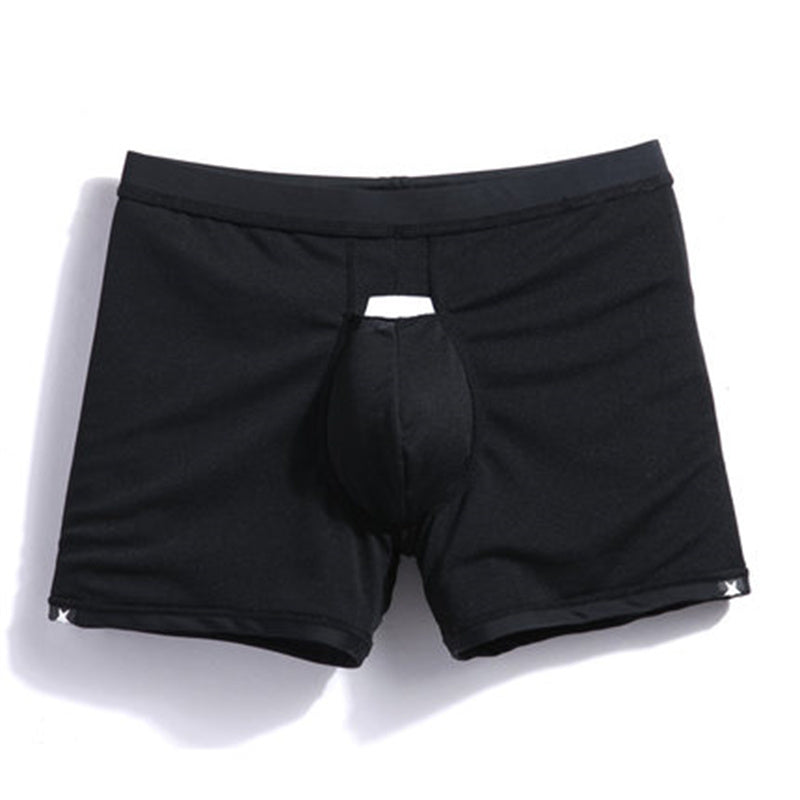 Men's Anti Embarrassment Boxer Swimming Trunks