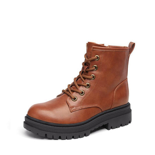 Women's Flat Lace Up Booties