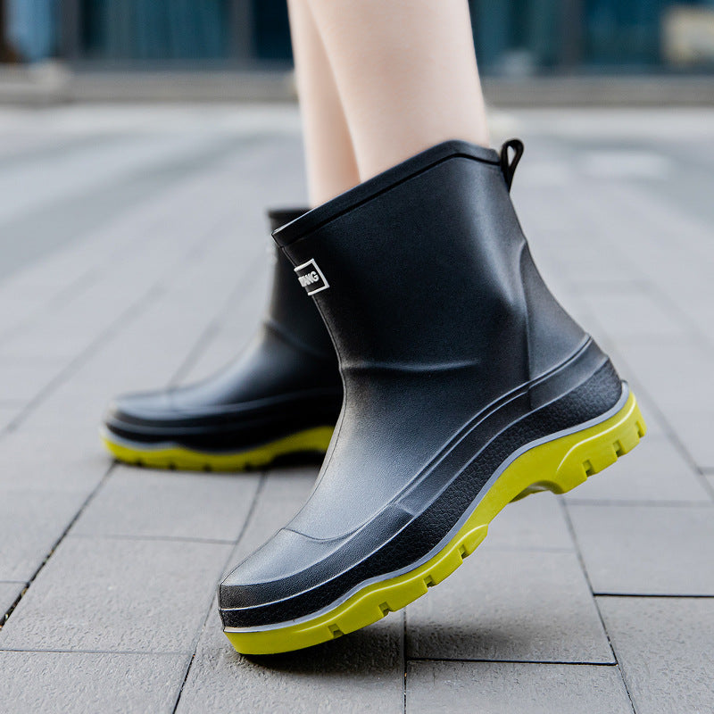Female Short Non-slip Waterproof Rubber Shoes