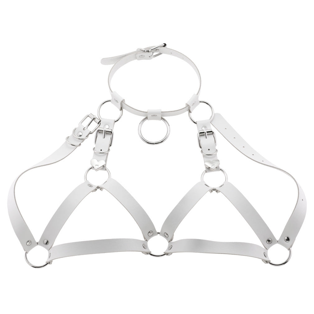 Trendy Punk Harajuku Performance Leather Collar Straps