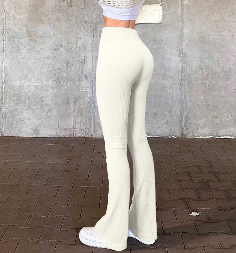 Threaded Waist Yoga Wide Leg Pants