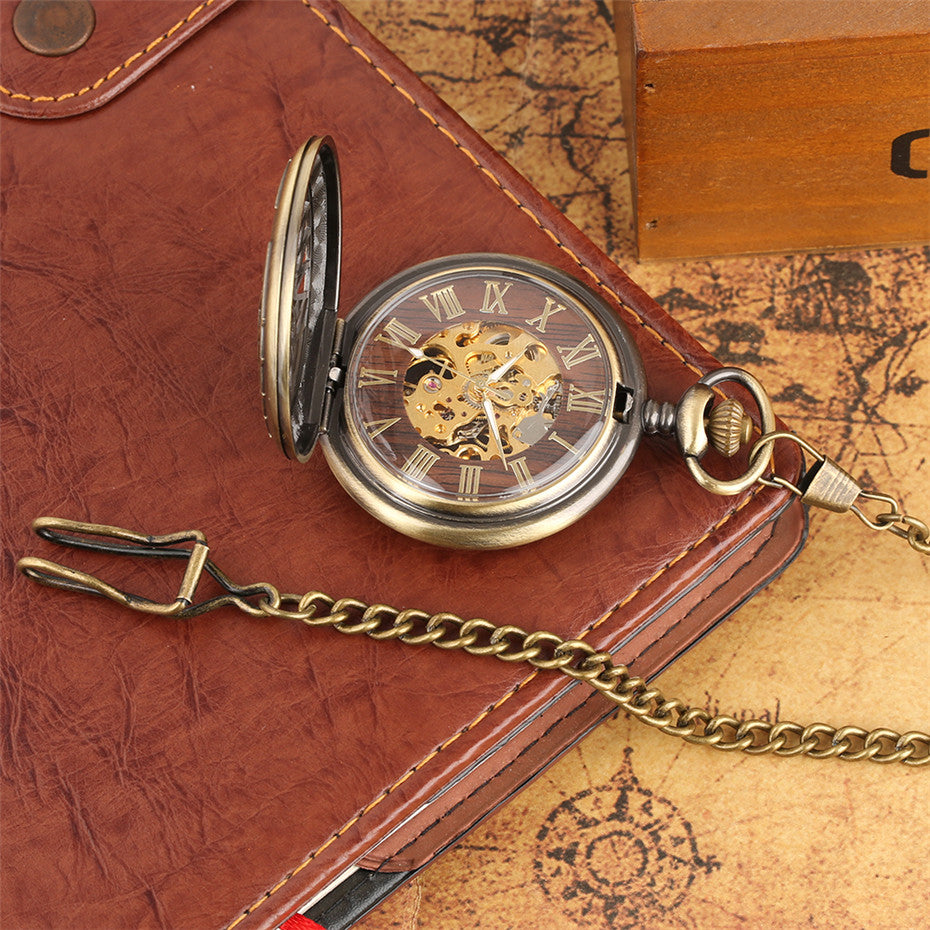 Hollow hollow mechanical pocket watch