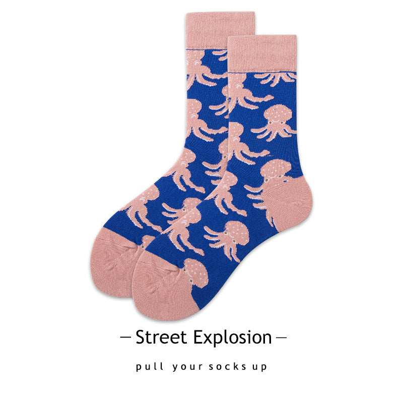 Cartoon Jacquard Sports Skate Socks
