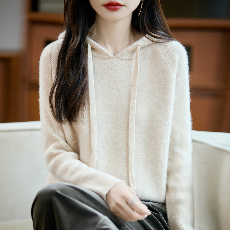 New Women's Hooded Knit Sweater