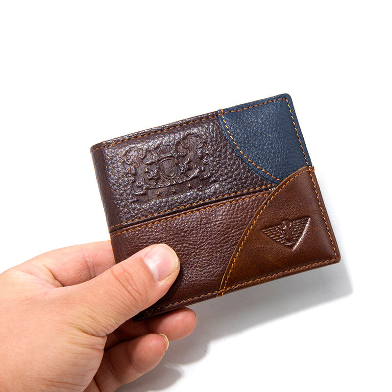 Vintage First Layer Leather Coin Wallet Multi-card Money Clip