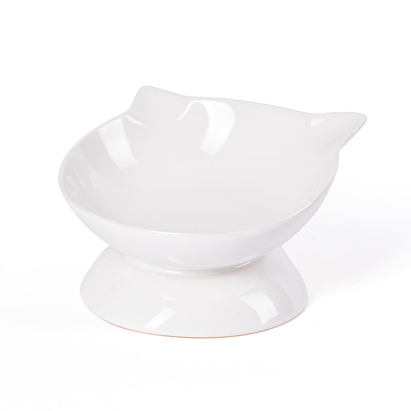 Ceramic Bowl For Cats To Protect The Cervical Spine With Slanted Mouth